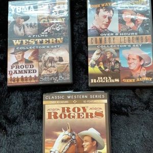 3 Western Sets DVDS EUC 18 Movies 19 Hours Bundle